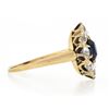 Image 5 : Antique Victorian 14k Gold 2.40 ctw AGL Burma No Heat Sapphire & Diamond Halo Ri