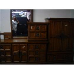 Used dark bed set 5pcs