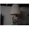 Image 1 : Used flower painted lamp brass trim