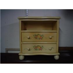 New yellow painted phone table