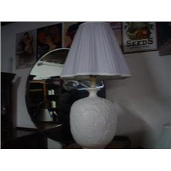 Used Plaster white ballon bottom lamp