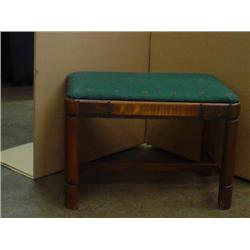 Old walnut vanity stool