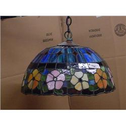 Used tiffany style leaded glass lamp