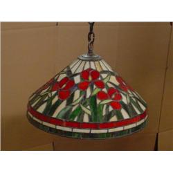 Used tiffany style leaded glass lamp