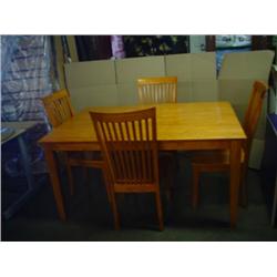 New lite cherry harvest table & 4 chairs