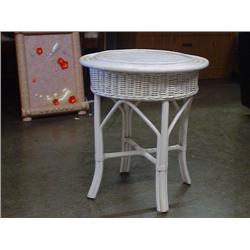 Used round wicker table