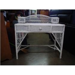 Used Older wicker desk & chair