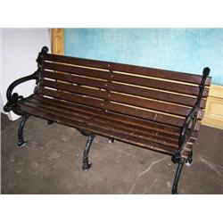 metal & wood park bench