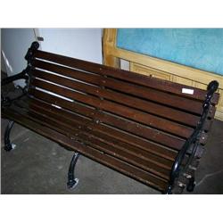 metal & wood park bench