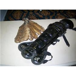 Catcher knee pad & glove