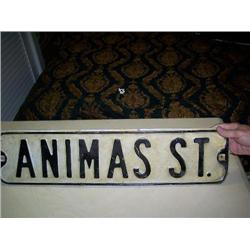 Animas St metal sign