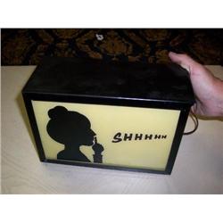 Lighted SHHHHH sign 7 x 9 x4