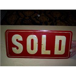 sold sign metal 15x7