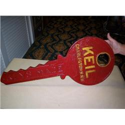 Keil key red heavy metal sign