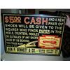 Image 1 : $5.00 cash metal sign 21x30