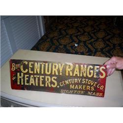 Century heaters metal sign
