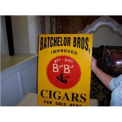 B&B cigars sign metal