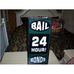 Lighted bail bonds sign  24x11x4