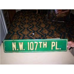 107th st sign metal