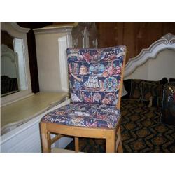 Oak chair sailor print