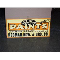 PeeGee paint tin sign 6x16