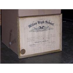 Milan high school diploma 21x17