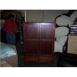 cherry tv armwa 2 dooors 2 drawers