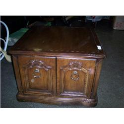 Dark walnut comode table