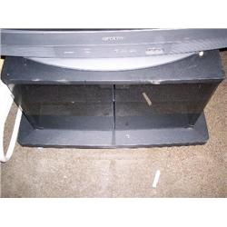 Blk TV stand 2 glass doors