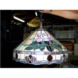 Tiffany style leaded glass lamp