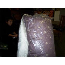 Purple pillow w/flowers set of 2