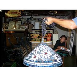 Tiffany style leaded glass lamp