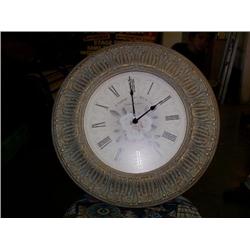 Round resin clock gold leaf 20"