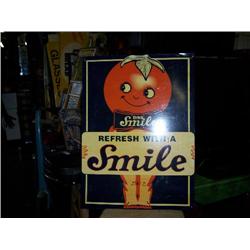 Orange smile sign tin 27x20