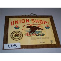 Union shop sign 8x10