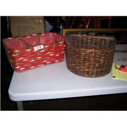 Pic-nic basket & wicker basket