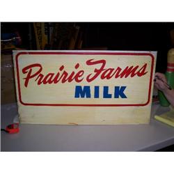 Double sided milk sign metal 28x16