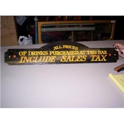 Wooden sales tax sign 30x6