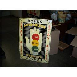 Safe driver club heavy metal sign 23x31