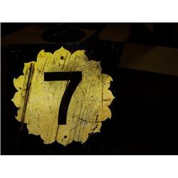 Metal sun 7 sign 24x25