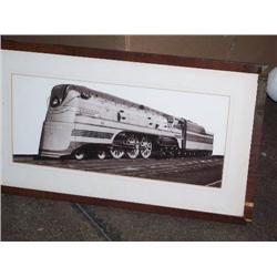 blk & wht train picture 24x14