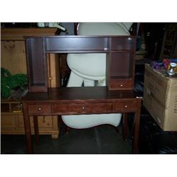 Used cherry computer desk w/ shelf