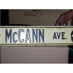 Mc Cann ave metal sign 24x6