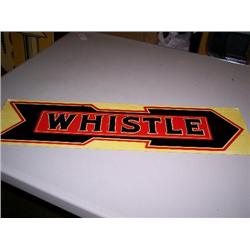 Whistle tin sign