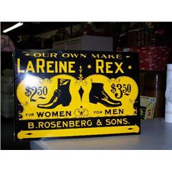 Our own make shoes metal sign