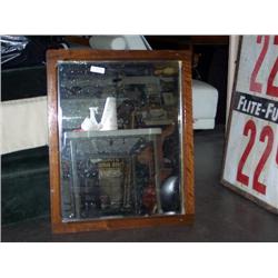 burl walnut beveled mirror needs refinishing 33x27