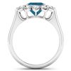 Image 4 : 14KT White Gold 2.05ctw London Blue Topaz and Diamond Ring