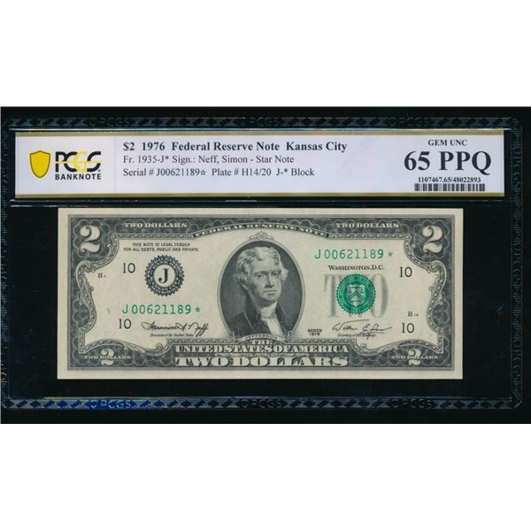 1976 $2 STAR FRN PCGS 65PPQ