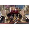 Image 1 : Decorative Bells w/ Beautiful Red Goblets Miniature Picture & More