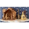 Image 1 : Hand Carved Nativity Scene w/ Assorted Decorative Bells & More